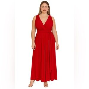Donna Karan Red Full Length Dress NWT XL